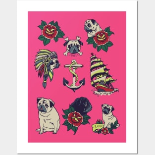 Pugs and the Sea Posters and Art